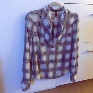 Plaid, BCBG blouse
